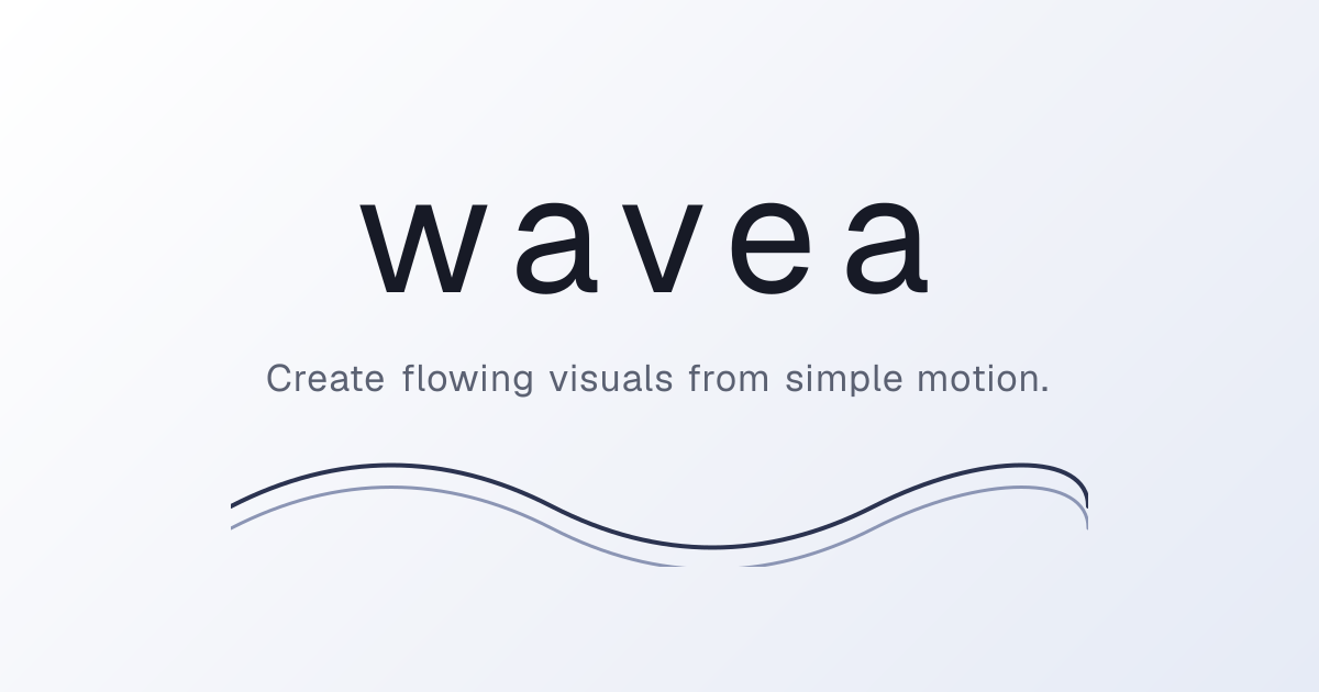 wavea — Create flowing visuals from simple motion